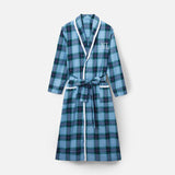 Blue Tartan Frilled Dressing Gown - Mrs. Alice