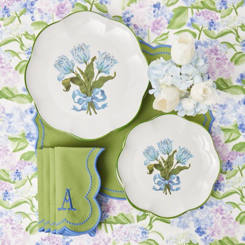 Blue Tulip Dinner Plate - Mrs. Alice