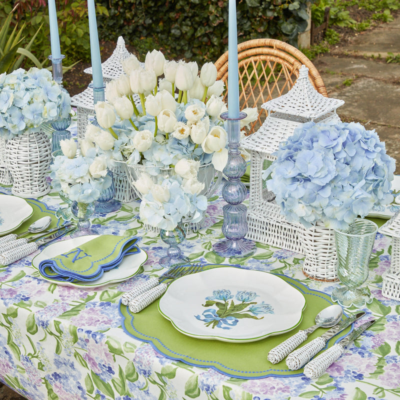 Blue Tulip Dinner Plates (Set of 4) - Mrs. Alice