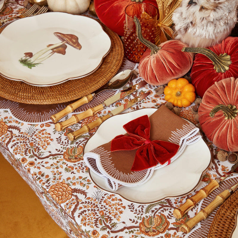 Create a cozy atmosphere with Burnt Orange Napkin Bows, a perfect set of 4 for any occasion.
