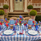 Camilla Blue & Red Linen Placemats (Set of 4) - Mrs. Alice