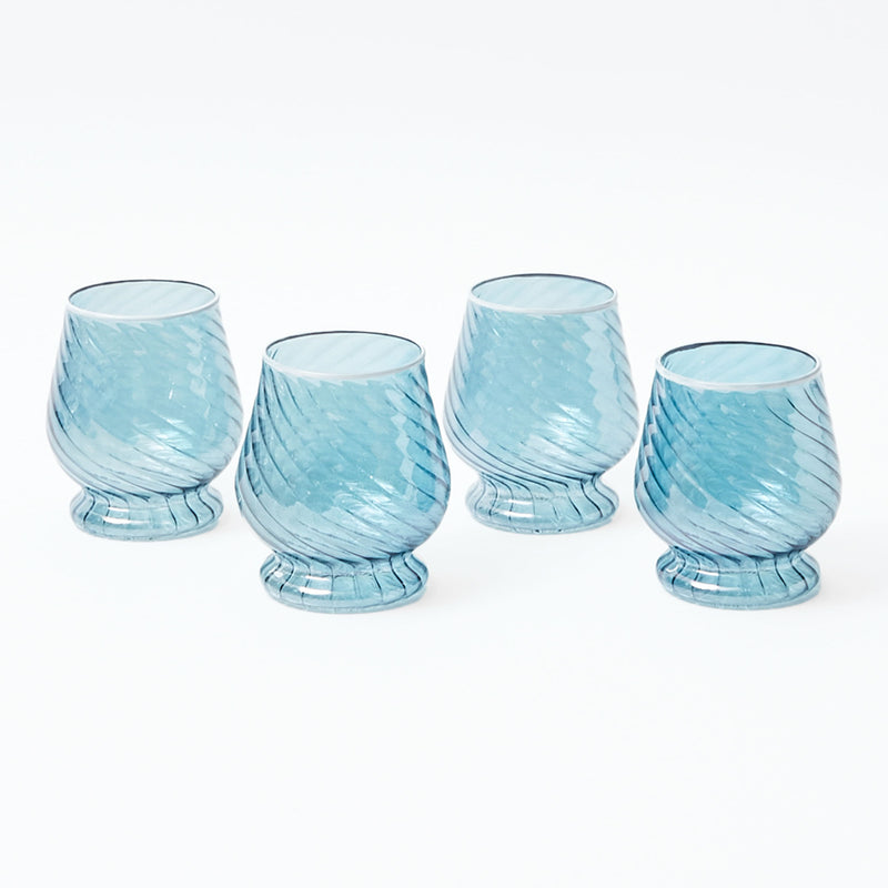 Make every beverage occasion a refined experience with the Camille Blue Water Glasses, a collection of glasses that infuse your refreshment moments with the beauty and elegance of this captivating blue hue.