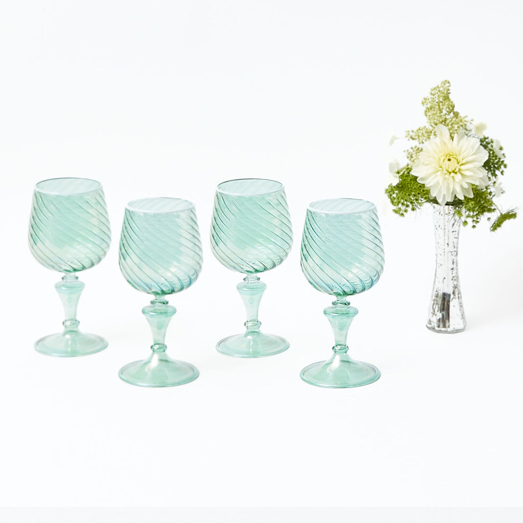 Camille Blue Wine Glasses (Set of 4) – Mrs. Alice