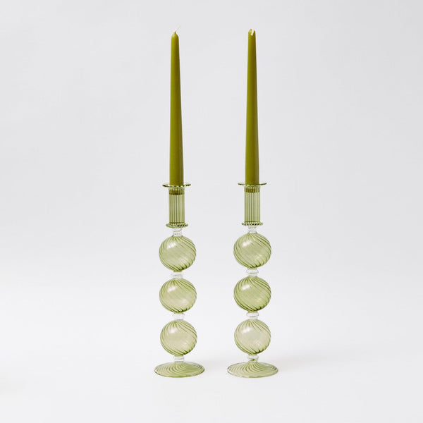 Camille Olive Candle Holder (Pair) - Mrs. Alice