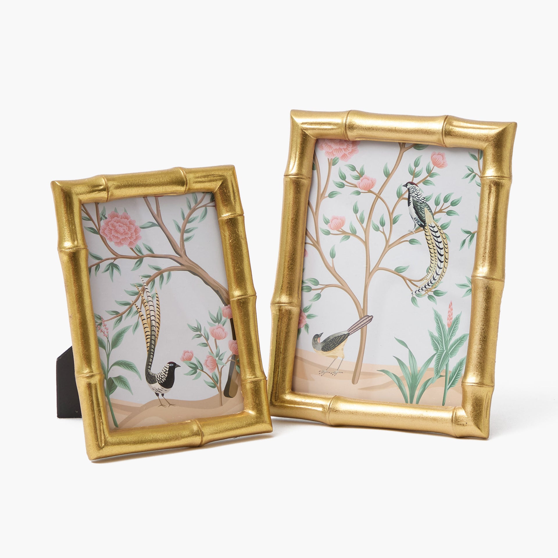 Gold Bamboo Photo Frames (Set of 2)