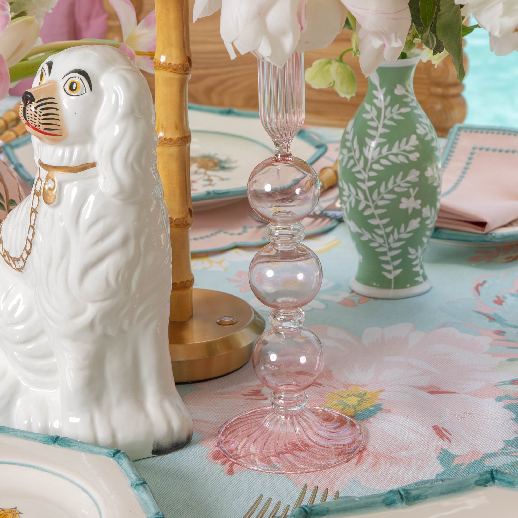 Eden Pink Candle Holder (Pair)