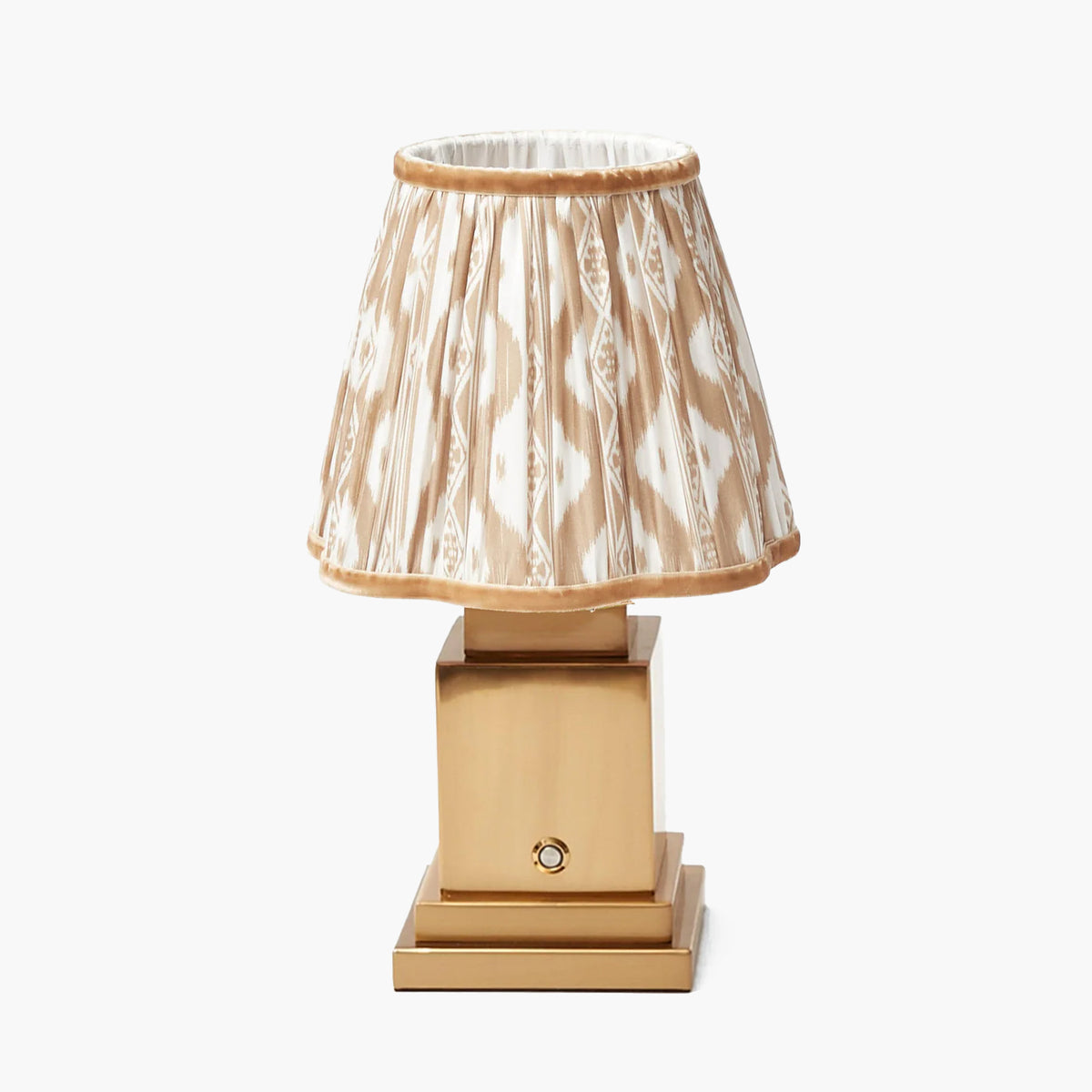 Rechargeable Lamp with Putty Ikat Shade (18cm)