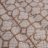 Chestnut Brown Bamboo Trellis Fabric - Mrs. Alice