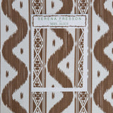 Chestnut Brown Ikat Stripe Fabric - Mrs. Alice