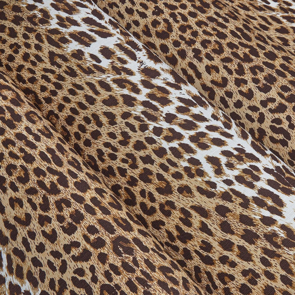 Chestnut Brown Leopard Fabric - Mrs. Alice