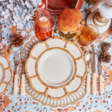 Petal Bamboo Ceramic Plates: Stylish and sustainable dining.