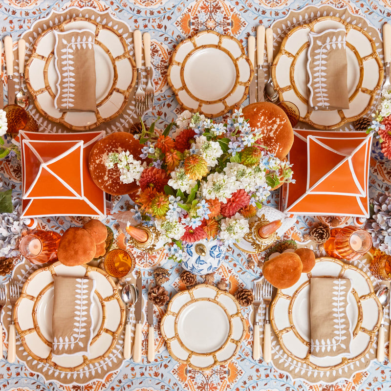 Artful Petal Bamboo Ceramic Starter Plate for sophisticated meals.