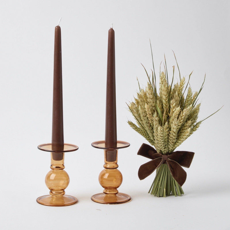 Chocolate Brown Candles (Set of 8) - Mrs. Alice