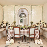 Chocolate Gingham Tablecloth - Mrs. Alice
