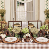 Chocolate Gingham Tablecloth - Mrs. Alice