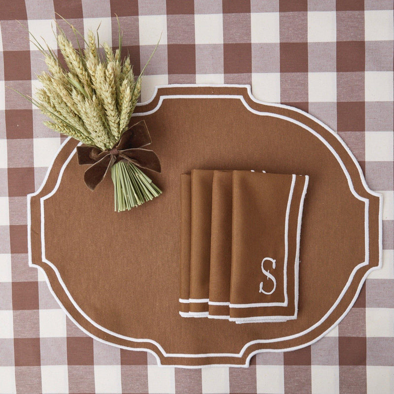 Chocolate Gingham Tablecloth - Mrs. Alice