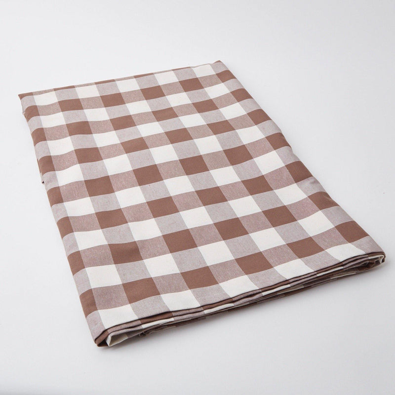Chocolate Gingham Tablecloth - Mrs. Alice