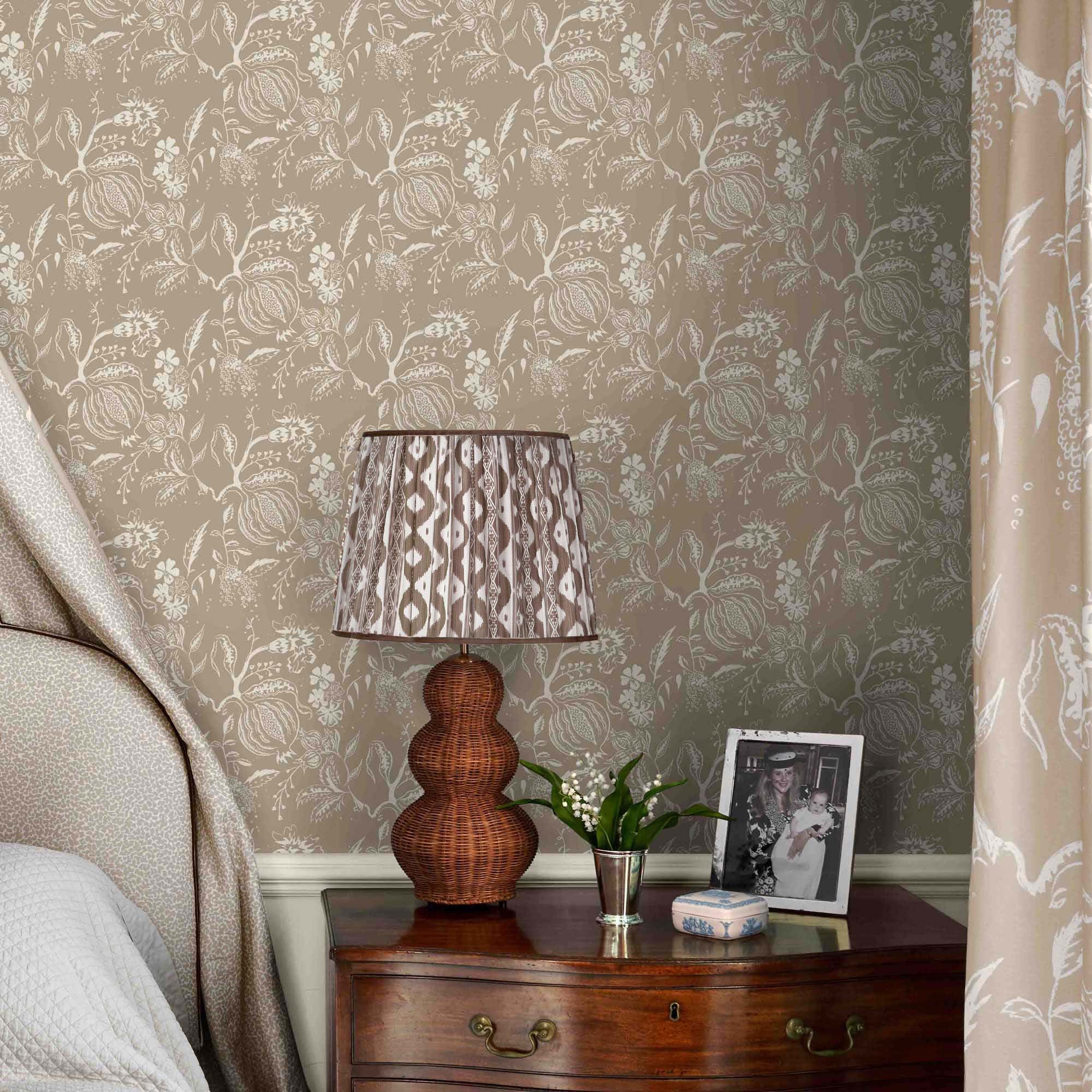 Chocolate Ikat Lampshade (40cm)