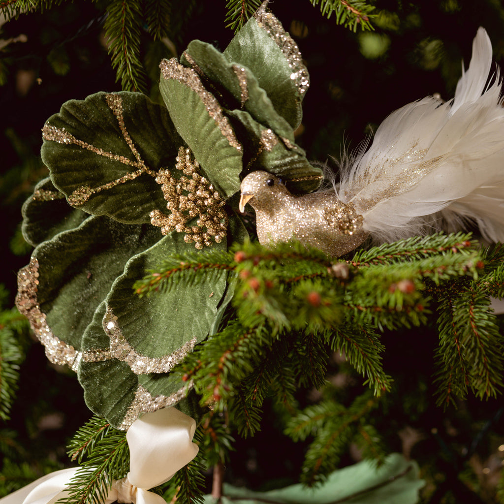 Clip on Green Flower Christmas Tree Ornament (Set of 4) – Mrs. Alice