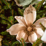 Add a touch of sophistication with the Clip On Champagne Flower Ornament.