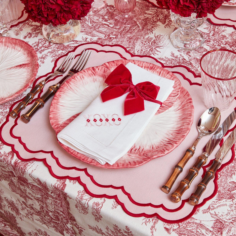 Valentines Day Womens Day Table Servant Avec Assiette De