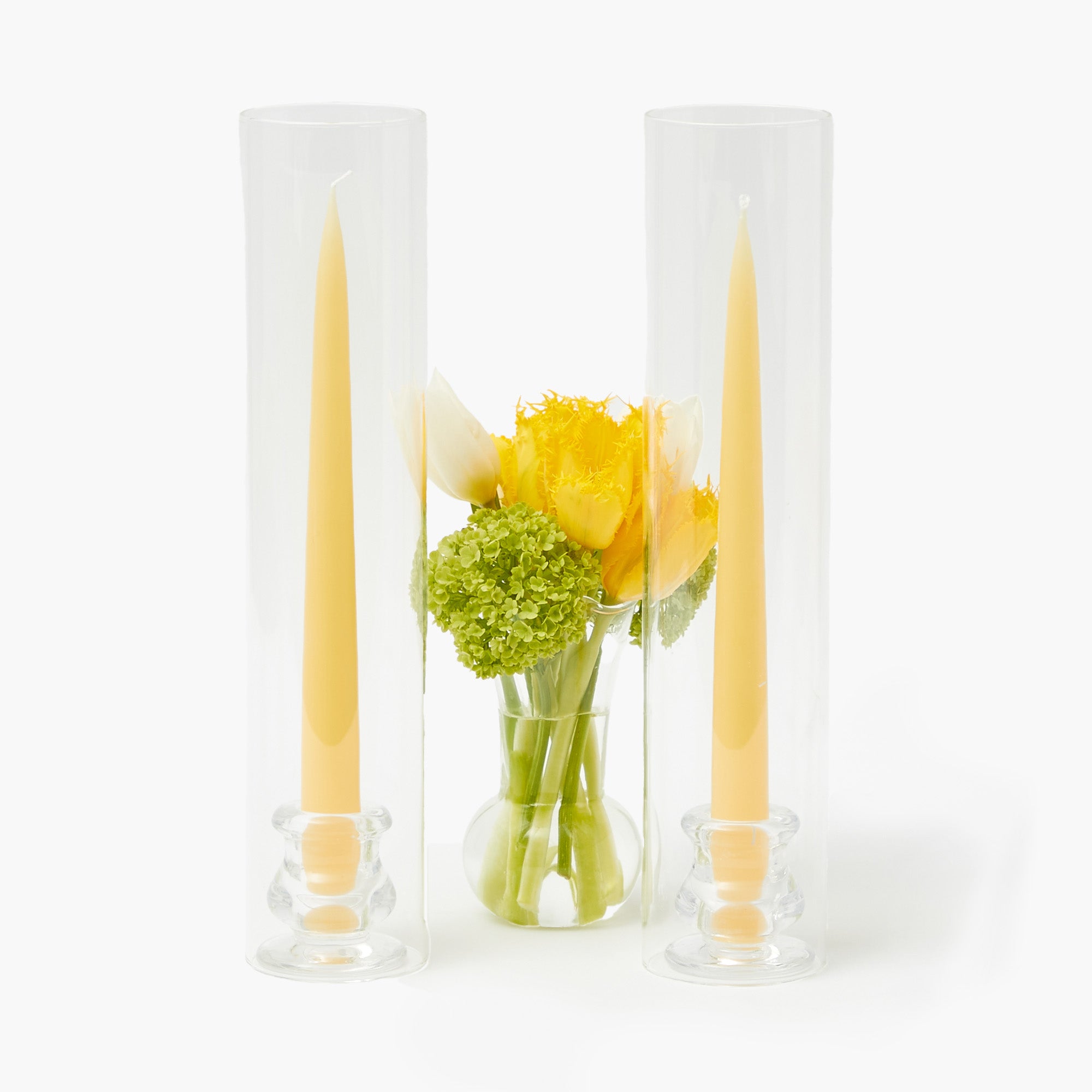 Handmade Soft Yellow Candles (Set of 8)