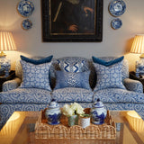 Cobalt Blue Leopard Fabric - Mrs. Alice