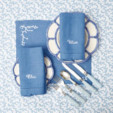 Compliment Blue Linen Napkins (Set of 8) - Mrs. Alice