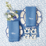Compliment Blue Linen Napkins (Set of 8) - Mrs. Alice