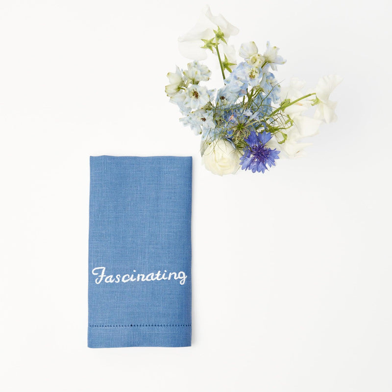 Compliment Blue Linen Napkins (Set of 8) - Mrs. Alice