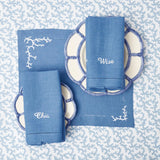 Compliment Blue Linen Napkins (Set of 8) - Mrs. Alice