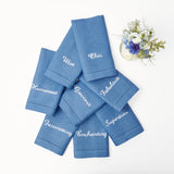 Compliment Blue Linen Napkins (Set of 8) - Mrs. Alice