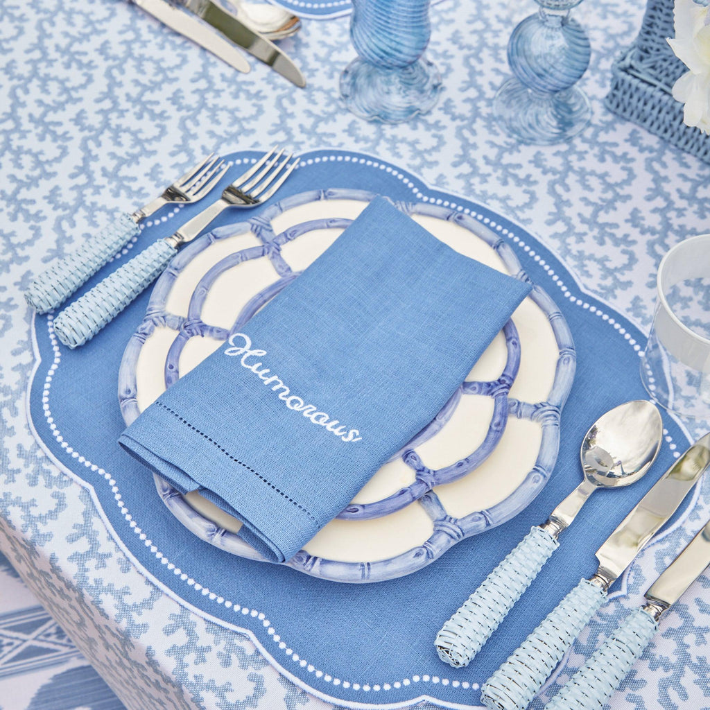 Compliment Blue Linen Napkins (Set of 8) – Mrs. Alice