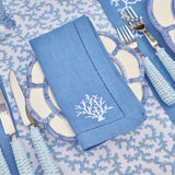 Coral Blue Linen Set - Mrs. Alice