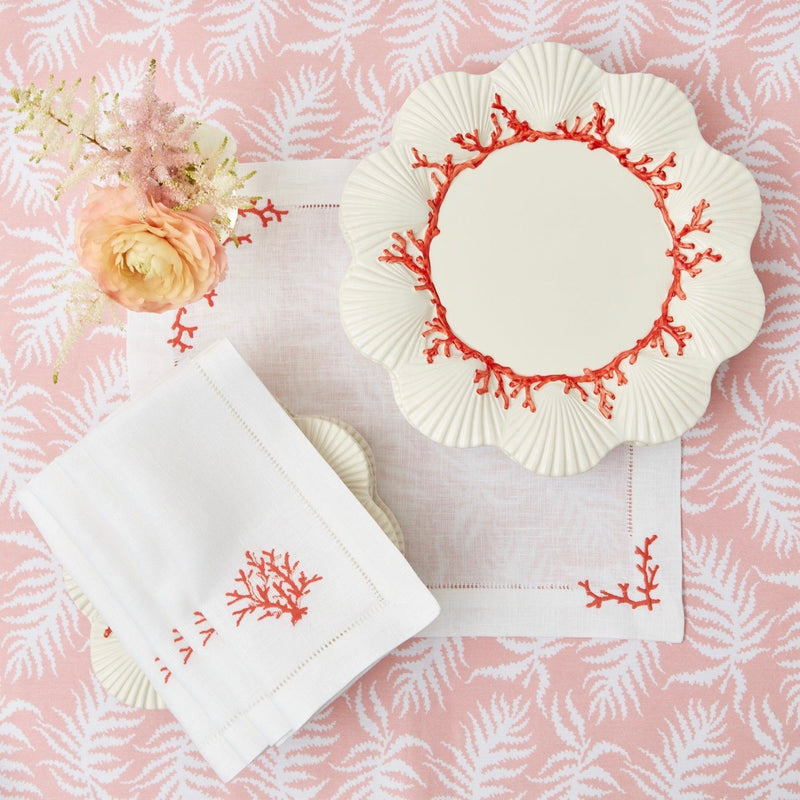 Coral Linen Napkins (Set of 4) - Mrs. Alice