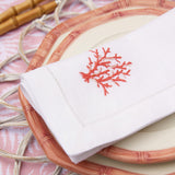 Coral Linen Napkins (Set of 4) - Mrs. Alice