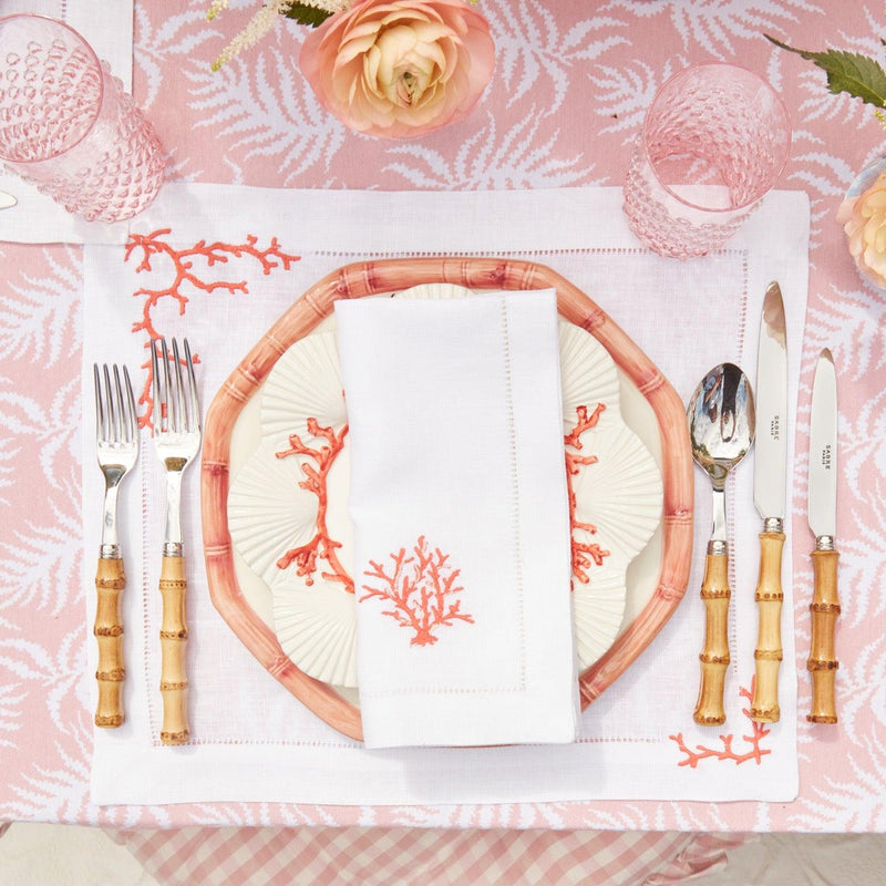 Coral Linen Napkins (Set of 4) - Mrs. Alice