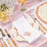 Coral Linen Napkins (Set of 4) - Mrs. Alice