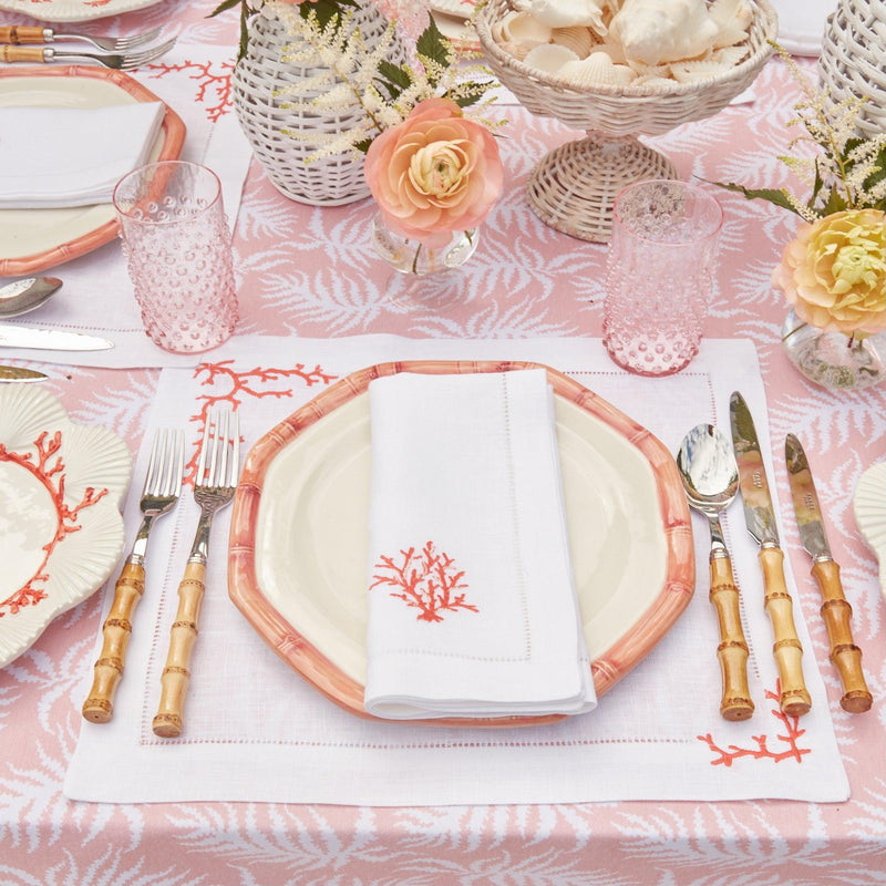 Coral Linen Placemats (Set of 4) - Mrs. Alice