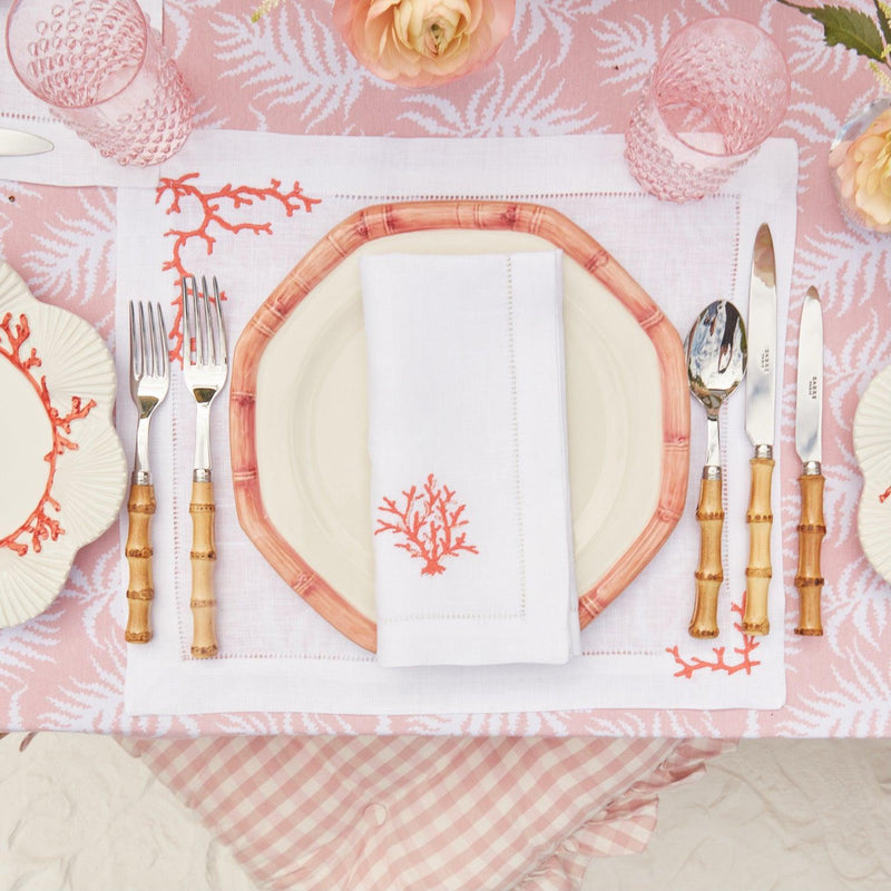 Coral Linen Placemats (Set of 4) – Mrs. Alice