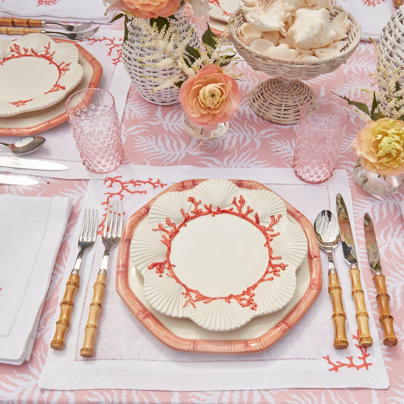 Coral Linen Placemats (Set of 4) - Mrs. Alice