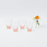 Coral Tulip Water Glass (Set of 4) - Mrs. Alice
