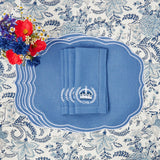 Coronation Blue Linen Napkins (Set of 4) - Mrs. Alice