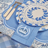 Coronation Blue Linen Napkins (Set of 4) - Mrs. Alice