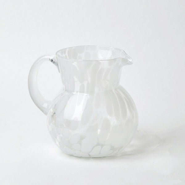 Serve your beverages in style with our Dappled White Water Jug, perfect for a touch of sophistication.