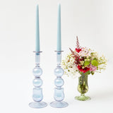 Delphine Blue Candle Holders (Pair) - Mrs. Alice