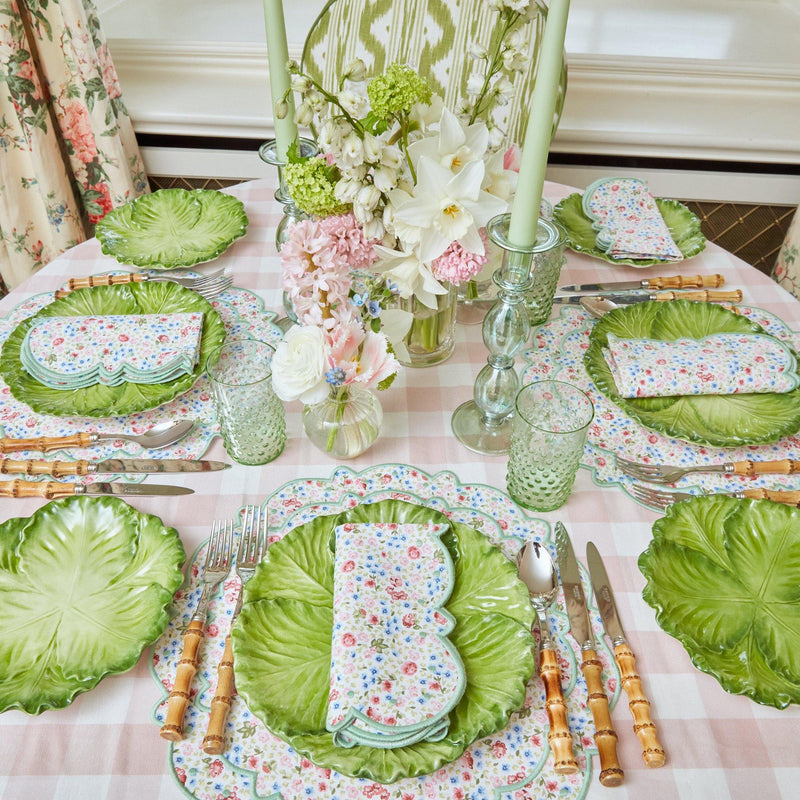 Dolly Ditsy Green Placemats (Set of 4) - Mrs. Alice