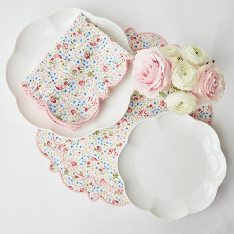 Dolly Ditsy Pink Placemats & Napkins (Set of 4) - Mrs. Alice