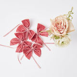 Dusty Pink Velvet Napkin Bows (Set of 4) - Mrs. Alice