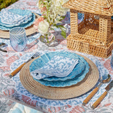 Edie Blue Coral Napkins (Set of 4) - Mrs. Alice
